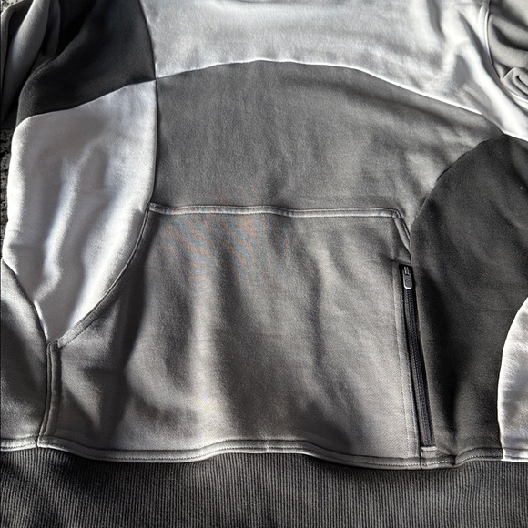 Lululemon All Yours Gray & Black Colourblock 100% Cotton Terry Hoodie w/Pockets - Picture 6 of 13